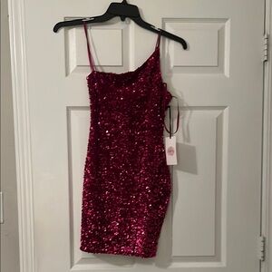 Sparkling Pink Sequin Dress